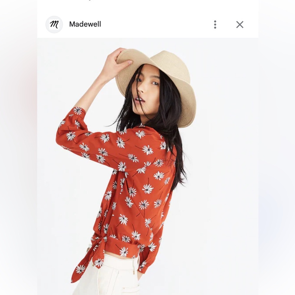 Madewell 100% Silk Size Small Top